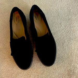 Clarks suede loafers size 9